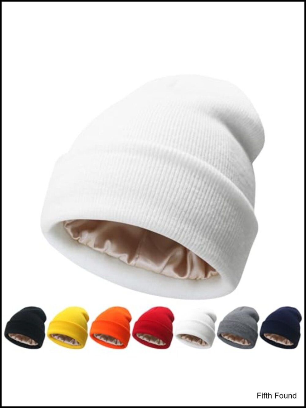 Satin Lined Beanie for Women Winter Warm Hat Hair Protection
